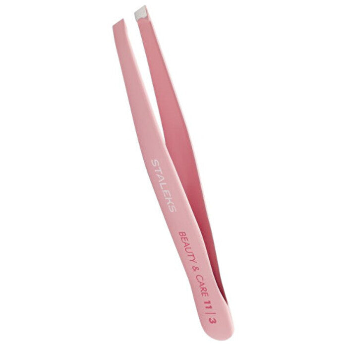 „Staleks Beauty & Care 11“ 3 tipo antakių pincetas – antakių pincetas su plačiu nuožulniu galu