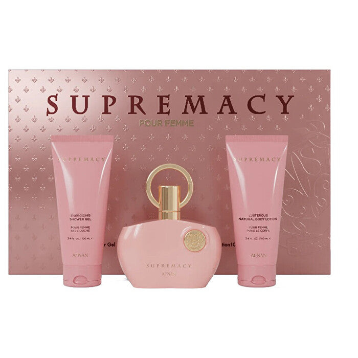 Afnan Supremacy Pink dovanų rinkinys EDP 100 ml, dušo gelis 100 ml ir kūno losjonas 100 ml