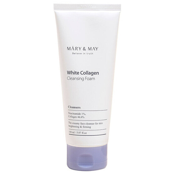 MARY & MAY Baltosios kolageno valomosios putos – skaistinamosios valomosios putos
