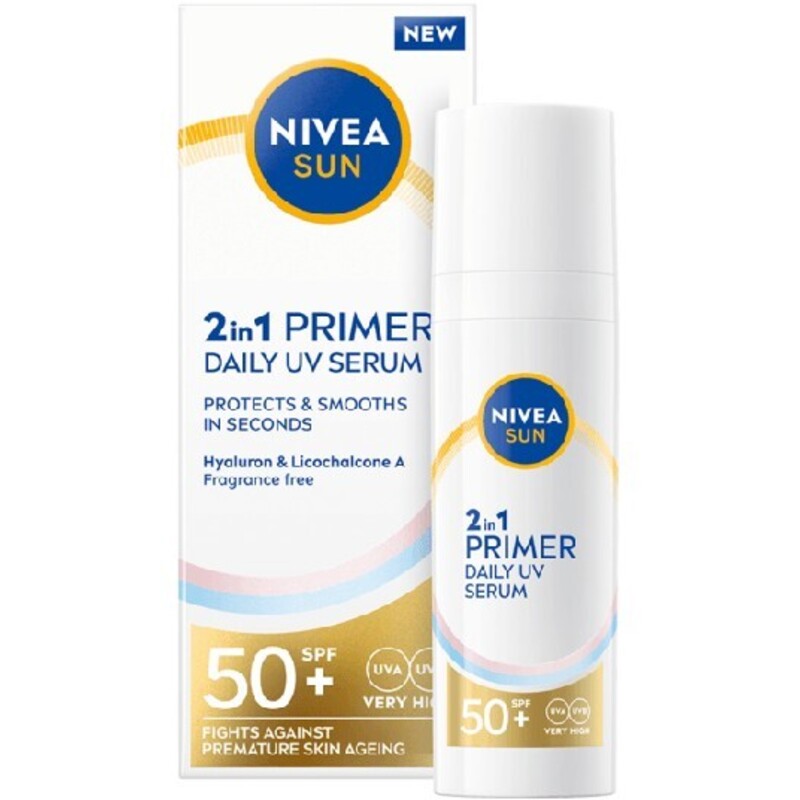 Nivea Daily UV Serum 2in1 Primer SPF 50+ - 2in1 odos serumas
