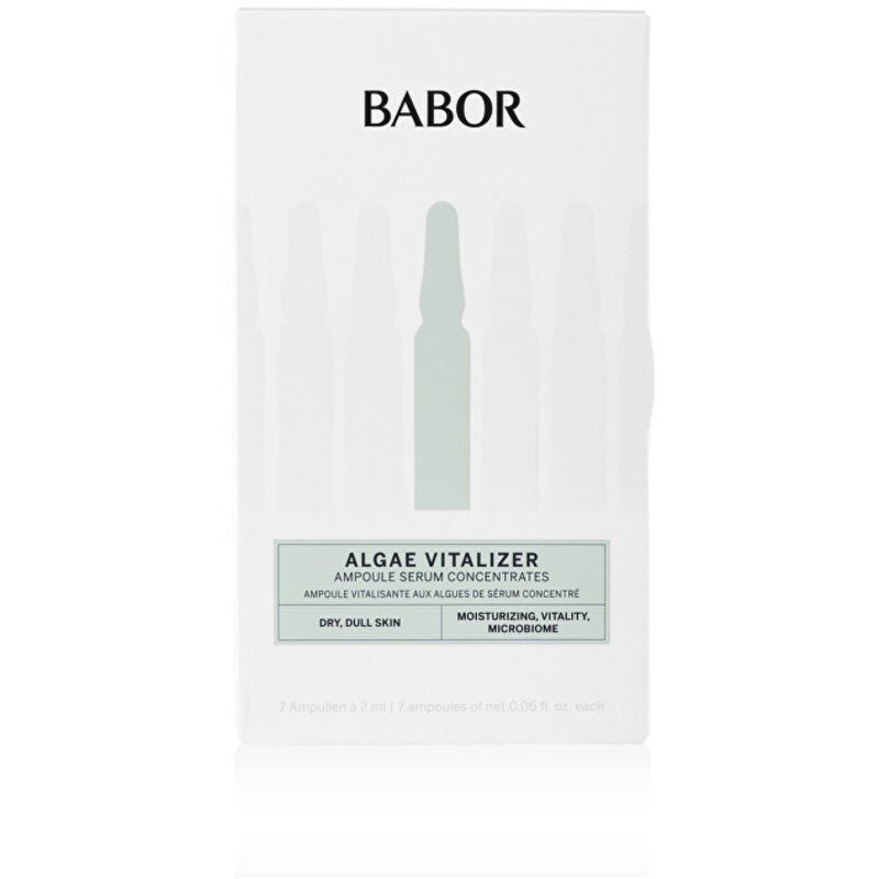 Babor Algae Vitalizer ampulių koncentratai – ampulės sausai ir papilkėjusiai odai