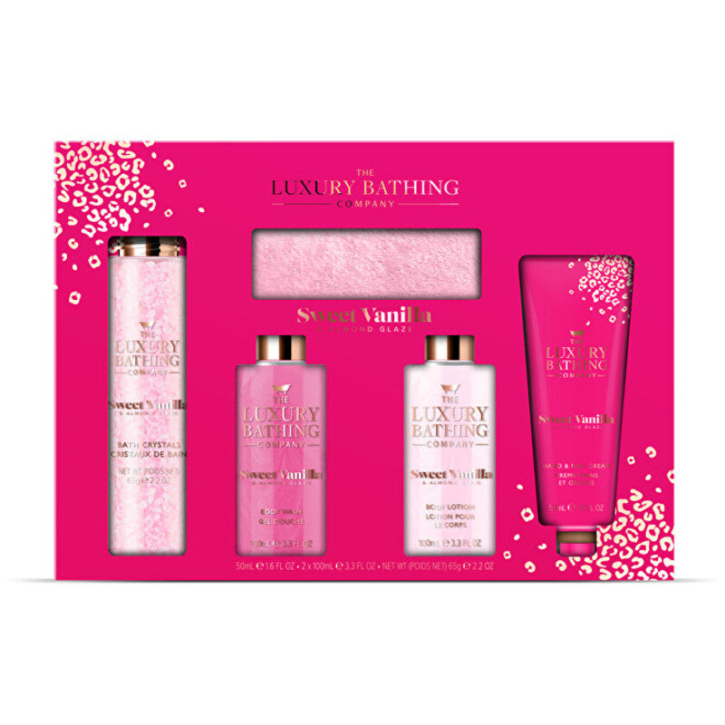 „Grace Cole“ kūno priežiūros rinkinys (vanilės ir migdolų) – kūno priežiūros dovanų rinkinys