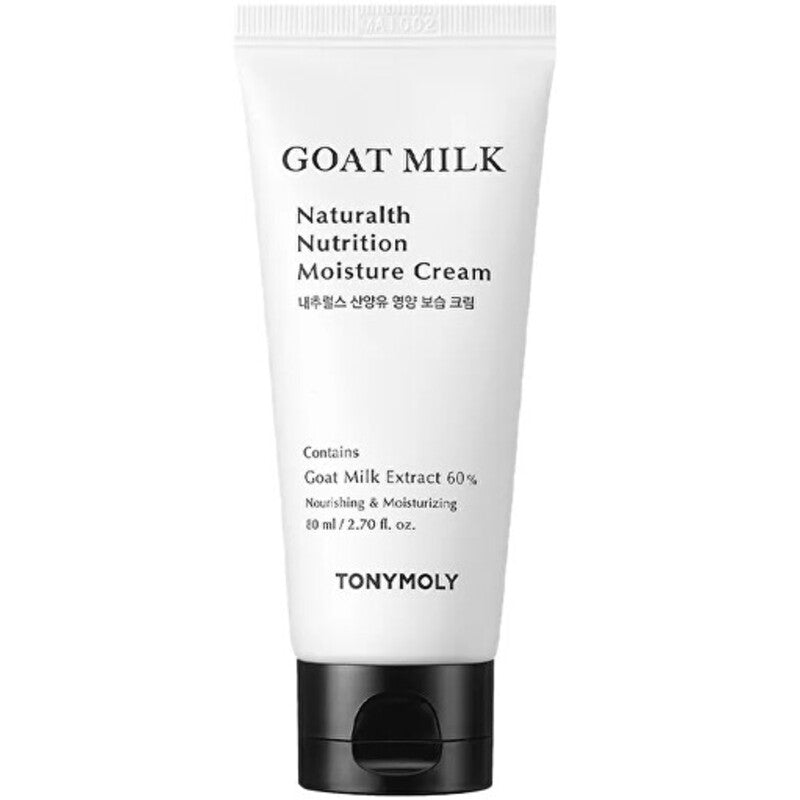 „Tony Moly“ ožkos pieno „Naturalth Nutrition Moisture Cream“ – drėkinamasis kremas sausai ir jautriai odai.