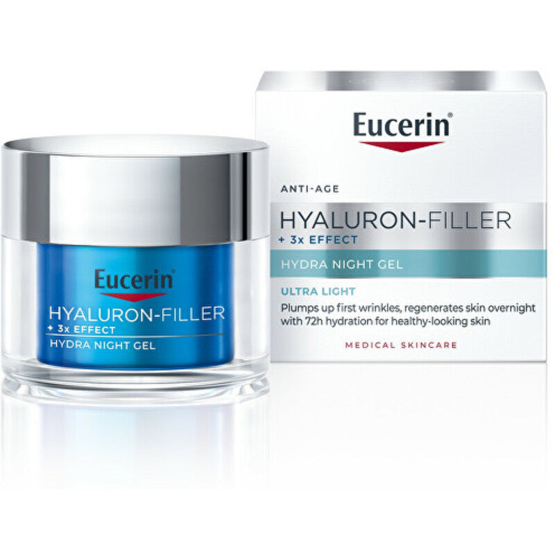 Eucerin Hyaluron-Filler+3x Effect Hydra Night Gel - Naktinis drėkinamasis gelis