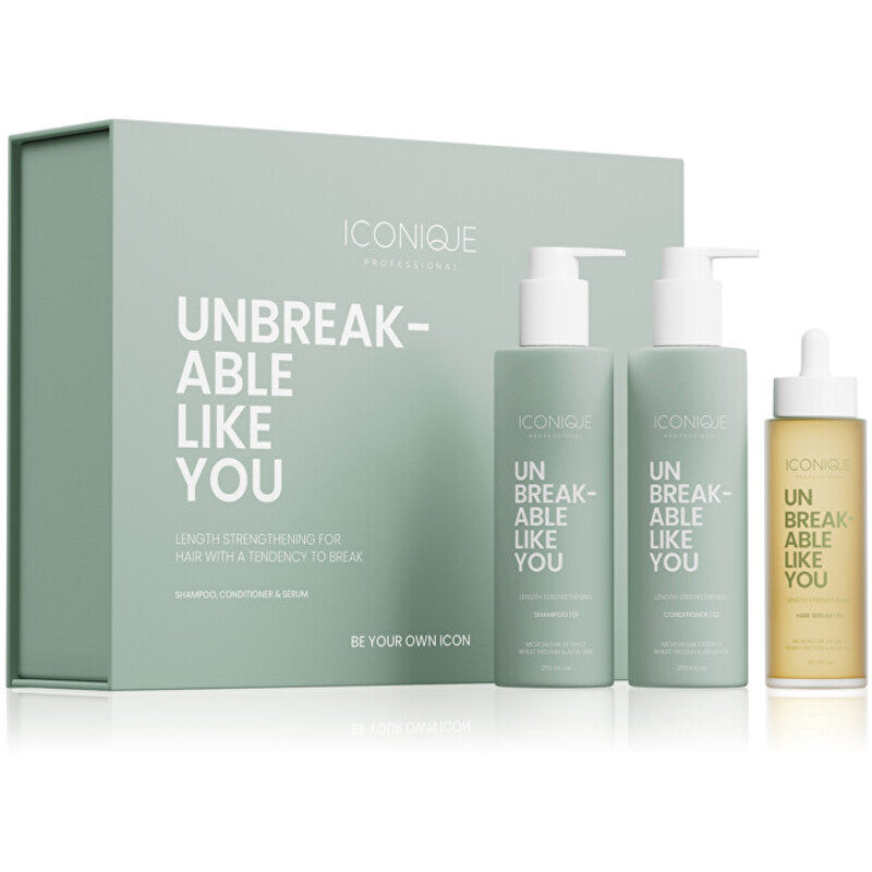 ICONIQUE Professional „Unbreakable Like You“ rinkinys – dovanų rinkinys plaukų ilgio stiprinimui