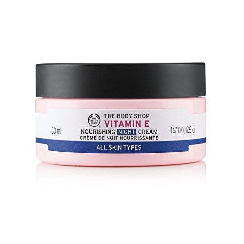 „The Body Shop“ maitinamasis naktinis kremas su vitaminu E – maitinamasis naktinis kremas su vitaminu E.