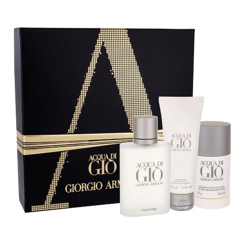 Armani Acqua di Gio Man dovanų rinkinys EDT 100 ml, pieštukas dezodorantas Acqua di Gio Man 75 ml ir dušo gelis Acqua di Gio Man 75 ml