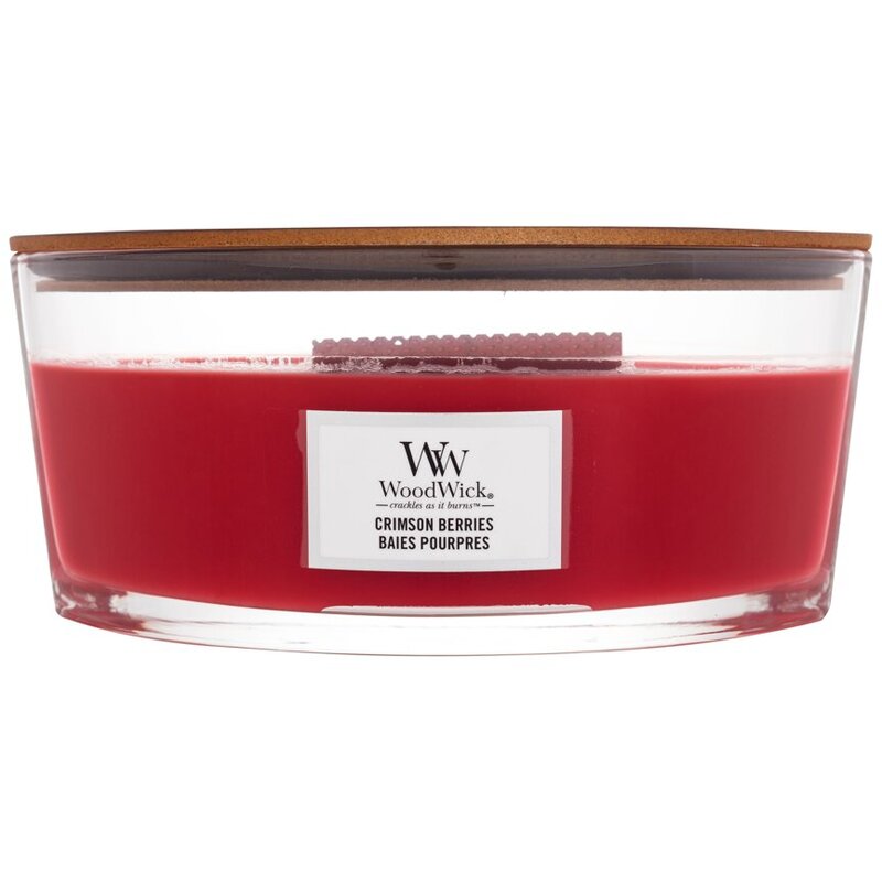 WoodWick Crimson Berries Ship (traškių vaisių) - kvapioji žvakė