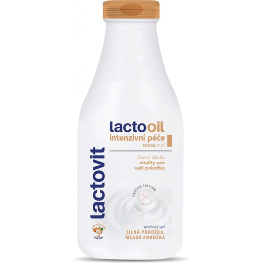 Lactovit Dušo želė su migdolų aliejumi. Intensyvi priežiūra. Lactooil (dušo želė). 300 ml.