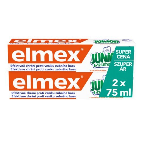 Elmex Junior dviejų pakopų dantų pasta 2 x 75 ml