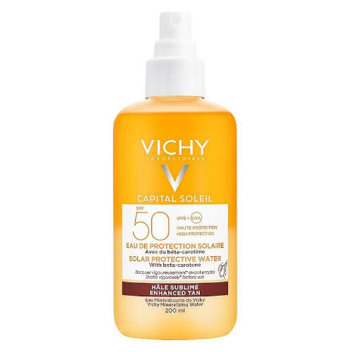 „Vichy Capital Soleil SPF 50“ – apsauginis purškiklis su beta karotenu