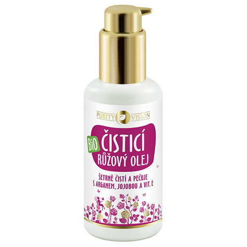 Purity Vision Bio Pink valomasis aliejus su arganu, jojoba ir vitaminu E