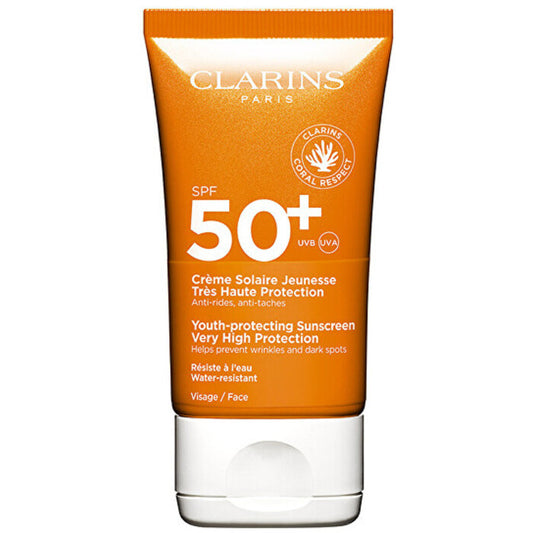 Clarins Jaunatvišką apsaugą suteikiantis apsauginis kremas nuo saulės SPF 50