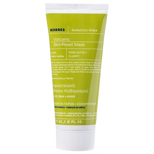 Korres Santorini vynuogių vulkaninės odos atstatymo kaukė – skaistinamoji veido kaukė
