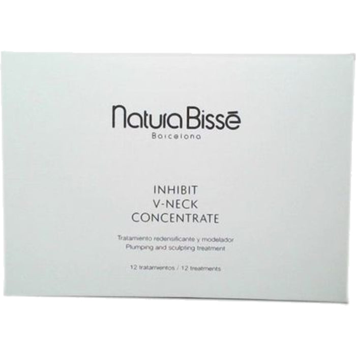 Natura Bissé Inhibit V-Neck Concentrate 12 x – stangrinantis koncentratas ampulėse, skirtas kaklo ir dekoltė odos priežiūrai