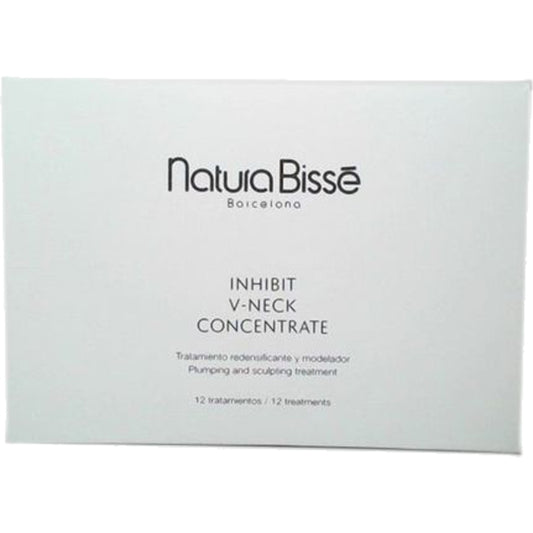 Natura Bissé Inhibit V-Neck Concentrate 12 x – stangrinantis koncentratas ampulėse, skirtas kaklo ir dekoltė odos priežiūrai