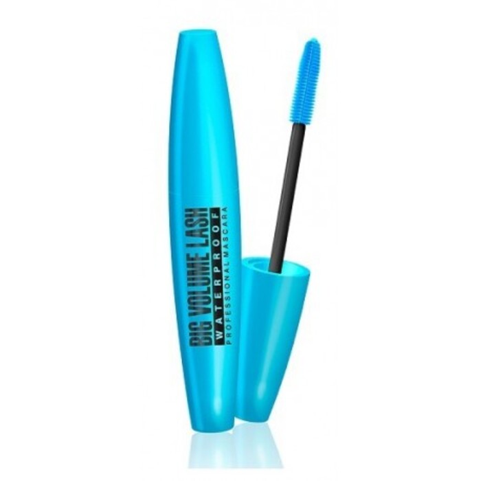 Eveline Cosmetics Big Volume Lash blakstienų tušas Waterproof – vireniui atsparus tušas blakstienų priauginimui ir apimčiai 9 ml
