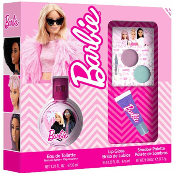 FRAGRANCES FOR CHILDREN Barbie Gift Set EDT 30 ml, lip gloss and eyeshadow