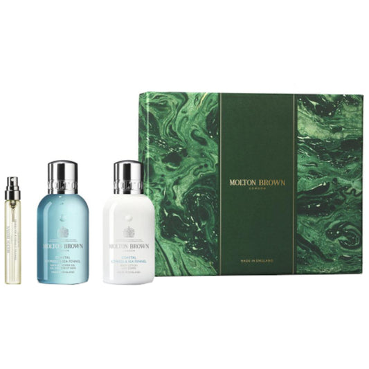 „Molton Brown“ pakrantės kiparisų ir jūros pankolių kelioninė kolekcija – dovanų rinkinys