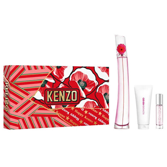 Kenzo Flower By Kenzo Poppy Bouquet dovanų rinkinys EDP 100 ml, kūno losjonas 75 ml ir mini EDP 10 ml