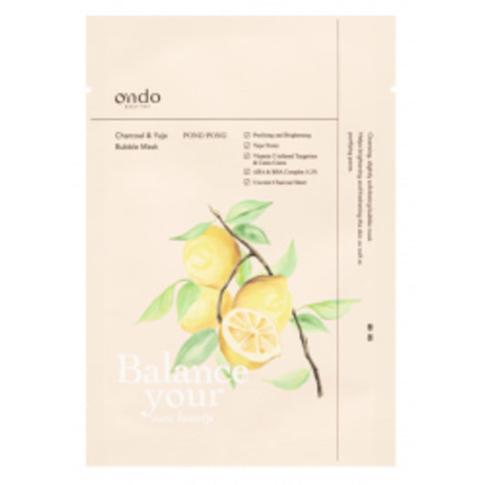 Ondo Beauty 36.5 PONG-PONG medžio anglies ir judža putų kaukė - valomoji veido kaukė