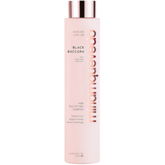 Miriam Quevedo Black Baccara hair reproduction shampoo is a luxurious, regenerating hair growth shampoo.