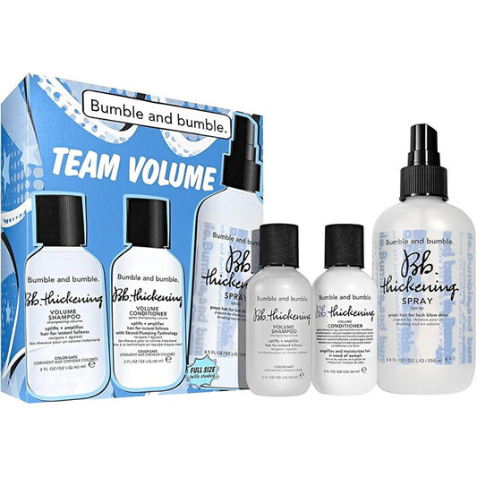 „Bumble ir bumble Team Volume“ šventinis rinkinys – plaukų priežiūros dovanų rinkinys