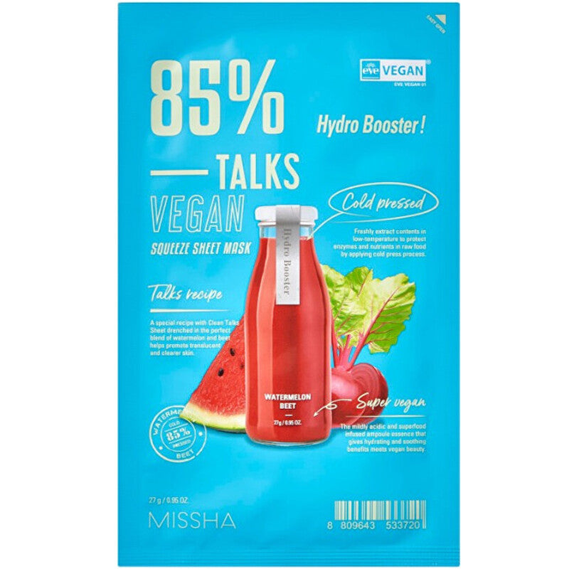 Missha Talks Vegan Squeeze Hydro Booster Sheet Mask – veganiška veido kaukė