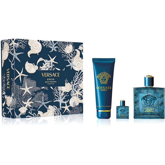 Versace Eros Parfum dovanų rinkinys Perfume 100 ml, dušo gelis 150 ml ir mini perfume 5 ml