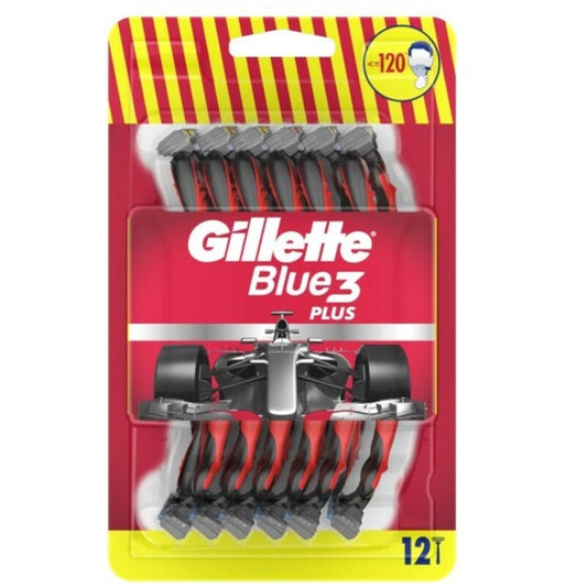 Gillette Blue3 Red (12 vnt) - Vienkartinis skustuvas vyrams