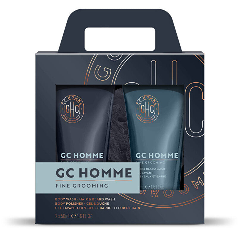 „Grace Cole Homme Fine Grooming Set“ (juodieji pipirai ir mandarinai) – kūno priežiūros dovanų rinkinys - Glamur