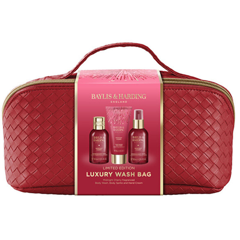 Baylis & Harding Midnight Cherry Set with kosmetinė - Dovanų Rinkinys in a kosmetinė