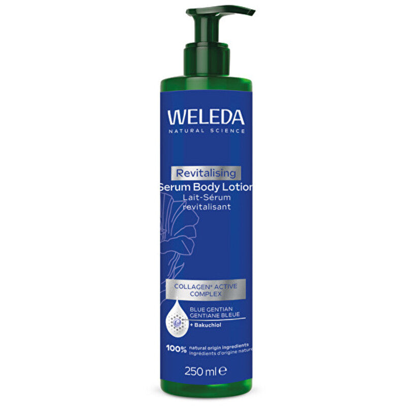 Weleda atgaivinantis serumo kūno losjonas – stangrinamasis kūno losjonas su mėlynuoju gencijonu