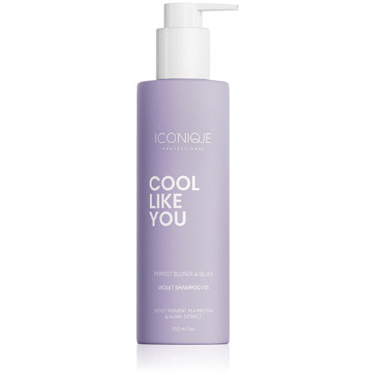 ICONIQUE Professional „Cool Like You Violet“ šampūnas – šampūnas vėsiems ir ryškiai blondiniškiems plaukams.