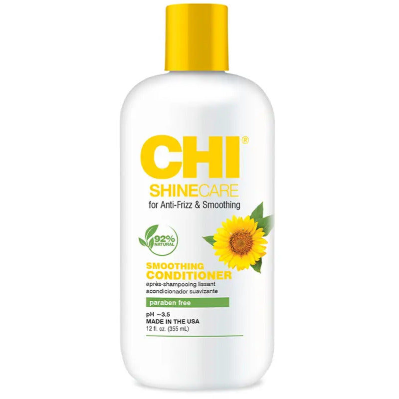 Farouk Systems CHI ShineCare Smoothing Conditioner – plaukų glotninimo kondicionierius glotniems ir žvilgantiems plaukams.