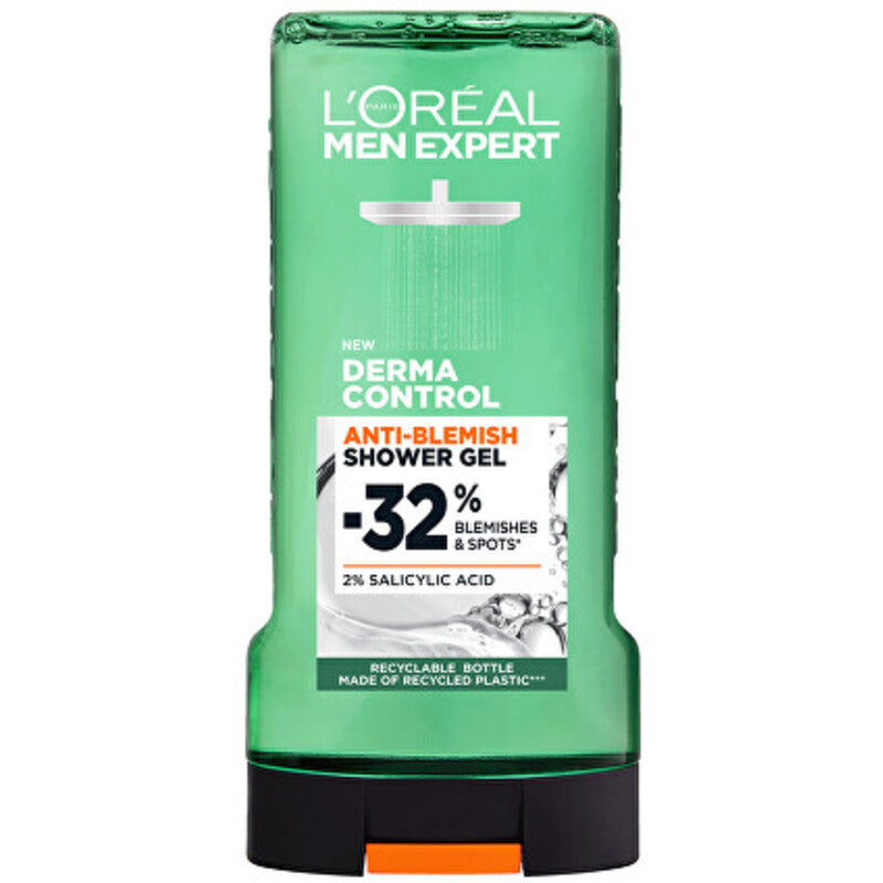 L´Oréal „Men Expert Derma Control“ dušo želė nuo spuogų – dušo želė odos netobulumams