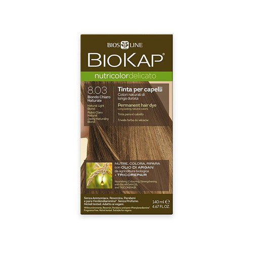Biokap NUTRICOLOR DELICATO - Plaukų dažai - 8.03 Natūrali šviesi blondinė 140 ml